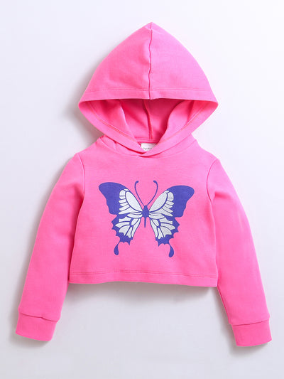 Butterfly Print Top & Bottom Set For Kid Girls