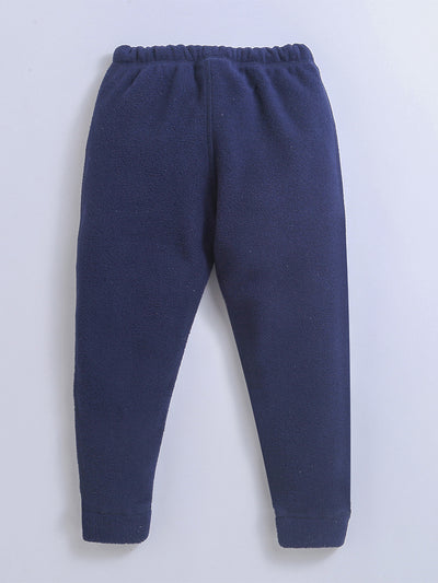 Nino Bambino Polar-Fleece Blue Color Trackies/Trackpant/Legging For Baby Boys