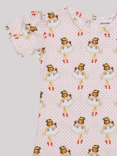 Nino Bambino 100% Cotton Round Neck Pink T-Shirt For Baby Girl's