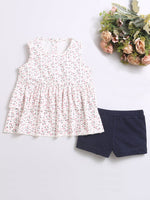 Nino Bambino 100% Organic Cotton Flayered Top with Shorts/Summer Dress For Kid Girls.