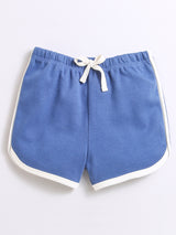Nino Bambino 100% Organic Cotton Horizontal Blue Strip Top With Matching Shorts/Top & Bottom Sets For Baby Boy.