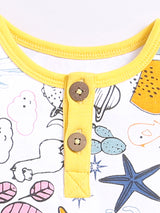 Nino Bambino 100% Organic Cotton Sleevless Top & Shorts Set For Unisex Kids.