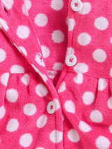 Nino Bambino Anti-Pill Polyester Recycled Polar Fleece Long Sleeve Pink Color Winter Waist Coat For Baby Girls