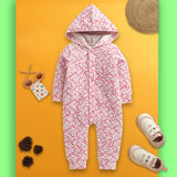 Nino Bambino Velour Hoodie Full Sleeves Romper For Baby Girl And Baby Boy