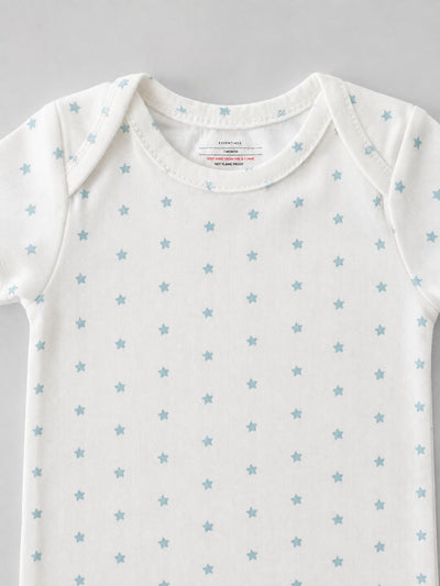 Nino Bambino 100% Oraganic Cotton Printed half Sleeves Bodysuit / Onesie For Baby (Pack of 2)