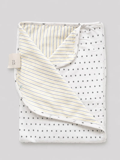 Nino Bambino 100% Organic Cotton White & Yellow Print Essentials Set Pack Of 4 For Baby.