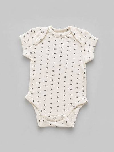 Nino Bambino 100% Oraganic Cotton Printed half Sleeves Bodysuit / Onesie For Baby (Pack of 2)