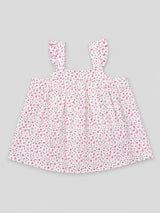 Nino Bambino 100% Organic Cotton Printed Dress With Bloomer For Baby Girl