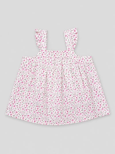 Nino Bambino 100% Organic Cotton Printed Dress With Bloomer For Baby Girl