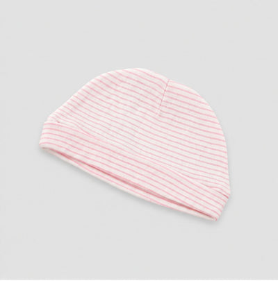 Nino Bambino 100% Organic Cotton White & Pink Print Essentials Set Pack Of 4 For Baby Girls
