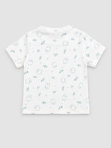 Nino Bambino 100% Organic Cotton Printed T-Shirt With Short Set For Kid Boy
