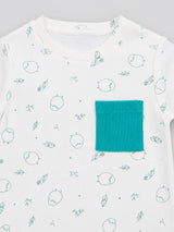 Nino Bambino 100% Organic Cotton Printed T-Shirt With Short Set For Kid Boy