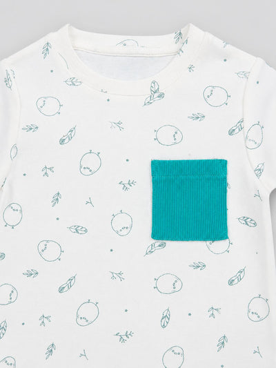 Nino Bambino 100% Organic Cotton Printed T-Shirt With Short Set For Kid Boy