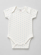 Nino Bambino 100% Oraganic Cotton Printed half Sleeves Bodysuit / Onesie For Baby (Pack of 2)