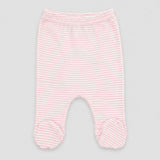 Nino Bambino 100% Organic Cotton White & Pink Print Essentials Set Pack Of 4 For Baby Girls