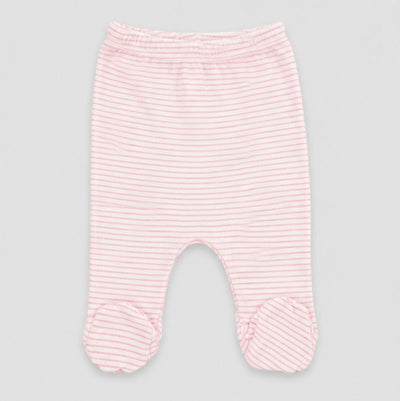 Nino Bambino 100% Organic Cotton White & Pink Print Essentials Set Pack Of 4 For Baby Girls