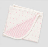Nino Bambino 100% Organic Cotton White & Pink Print Essentials Set Pack Of 4 For Baby Girls