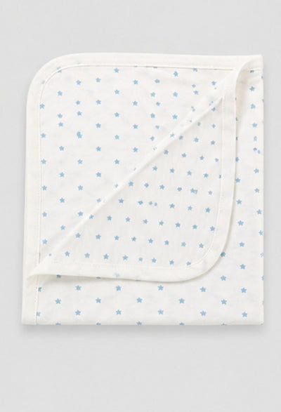 Nino Bambino 100% Organic Cotton White & Blue Print Essentials Set Pack Of 4 For Baby.