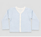 Nino Bambino 100% Organic Cotton White & Blue Print Essentials Set Pack Of 4 For Baby.