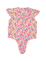 Nino Bambino 100% Organic Cotton Cap Sleeves Floral Print Tops For Baby Girls