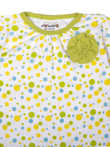 Nino Bambino 100% Organic Cotton Round Neck Long Sleeve Multi-Color Tunic Tops For Baby Girls
