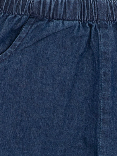 Nino Bambino 100% Organic Cotton Dark Blue Denim Short For Girls