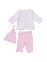 Nino Bambino 100% Organic Cotton Essentials Gift Sets Pack Of 3 For Newborn Baby Girls