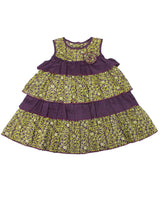 Nino Bambino 100% Organic Cotton Sleeveless Multi Color Dress For Baby Girls