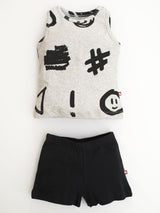 Nino Bambino 100% Pure Organic Cotton Multi-Color T-Shirt & Shorts Set For Baby Boy
