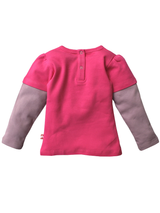 Nino Bambino 100% Organic Cotton Round Neck Full Sleeve T-Shirt Pack of 2 For Baby Girls