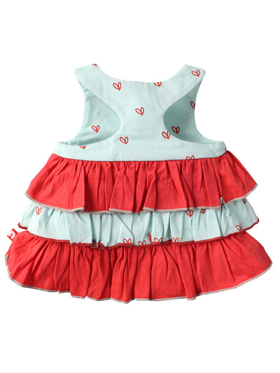 Nino Bambino 100% Organic Cotton Multi-Color Sleeveless Dress For Baby Girls