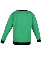 Nino Bambino 100% Organic Cotton Round Neck Full Sleeve Green Sweatshirt For Boy