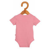 Nino Bambino 100% Organic Cotton Round Neck Half Sleeves Heart Print Bodysuit For Baby Girls