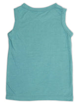 Nino Bambino 100% Organic Cotton Round Neck Sleeveless Turquoise Color T-shirts/Top For Baby Boy
