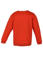 Nino Bambino 100% Organic Cotton Round Neck Full Sleeve Red Sweatshirt For Unisex Kids