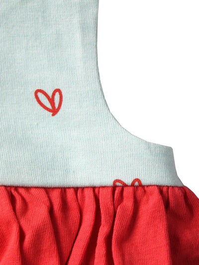 Nino Bambino 100% Organic Cotton Multi-Color Sleeveless Dress For Baby Girls