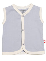 Nino Bambino 100% Organic Cotton Sleeveless Multi Color Open Vest Pack Of 2 For Unisex Baby