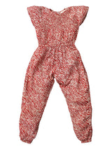 Nino Bambino 100% Organic Cotton Cap Sleeve Red Jumpsuit For Girls