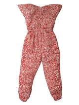 Nino Bambino 100% Organic Cotton Cap Sleeve Red Jumpsuit For Girls