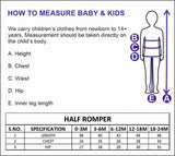 100% Organic Cotton Octopus Print Lap Shoulder Half Romper For Baby Girls