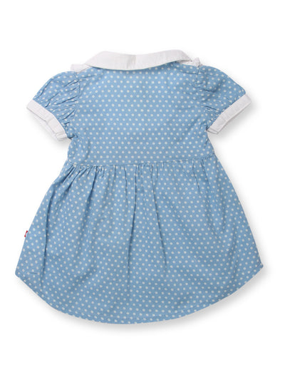 Nino Bambino 100% Organic Cotton Cap Sleeve Apron Dress For Baby Girls