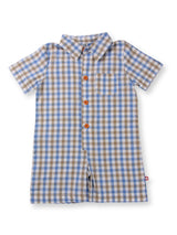 Nino Bambino 100% Organic Cotton Regular Collar Short Sleeve Half Romper For Baby Boy