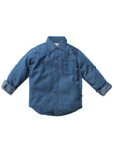 Nino Bambino 100% Organic Cotton Full Sleeve Blue Denim Shirts For Boy