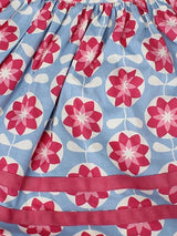 Nino Bambino 100% Pure Organic Cotton Knee Length Multicolor Floral Print Girl Skirts