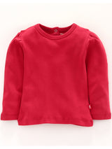Nino Bambino 100% Organic Cotton Long Sleeve Red T-shirt & Heart Print Dungree Set For Baby Girls