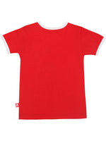 Nino Bambino 100% Organic Cotton Short Sleeve Fish Print Red T-shirt For Baby Boy