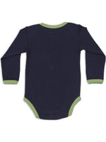 Nino Bambino 100% Organic Cotton Flight Applique Long Sleeve Lap Shoulder Bodysuit for Baby Boy