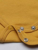 Nino Bambino 100% Organic Cotton Long Sleeve Yellow Color Bodysuit For Unisex Baby