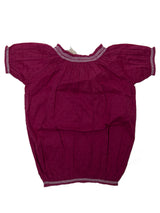 Nino Bambino 100% Organic Cotton Round Nack Half Sleeve Red Color Top For Baby Girls