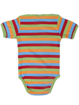 Nino Bambino 100% Organic Cotton Multi Color Short Sleeve Lap Shoulder Bodysuit for Baby Boy
